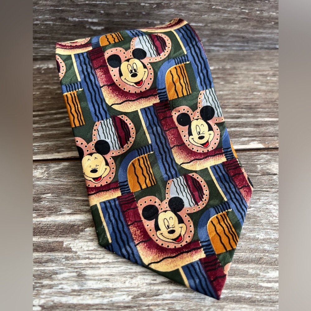 Disney necktie Mickey Mouse Unlimited men’s formal wear tie suit‎ cartoon color